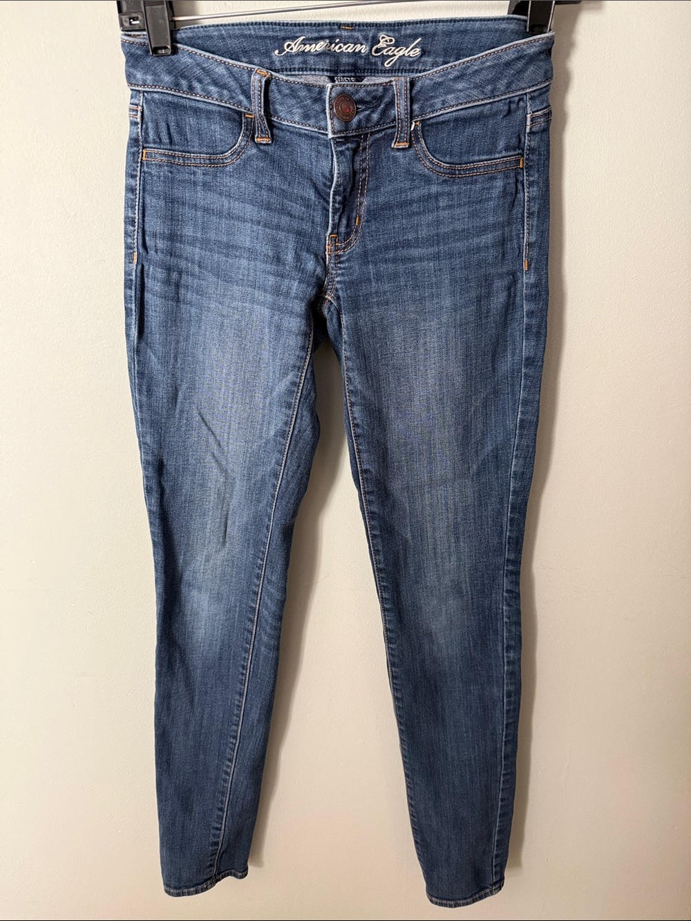 American Eagle Outfitters Stretch Mid Blue Skinny Jegging Jeans Size 2